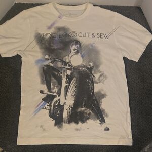 Marc Ecko Cut & Sew Graphic Tee - White Small